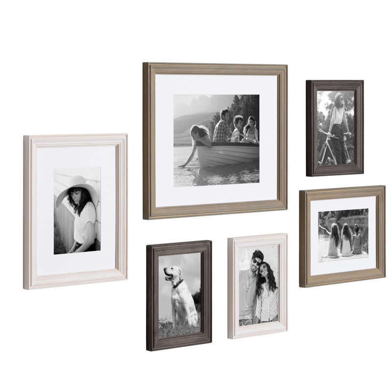 Kymarion Matte Picture Frame - Set of 6 with Mat, Multicolor