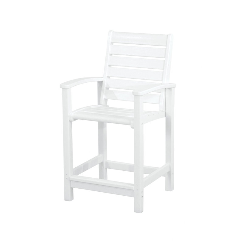 Chaise de comptoir POLYWOOD Signature, Blanc