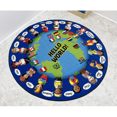 Tapis pour salle de classe KidCarpet.com World Greeting