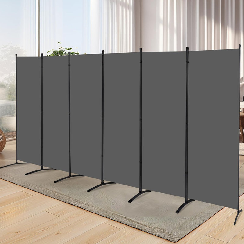 Folding Room Divider Privacy Screen with Sturdy Freestanding Frame for Home and Office