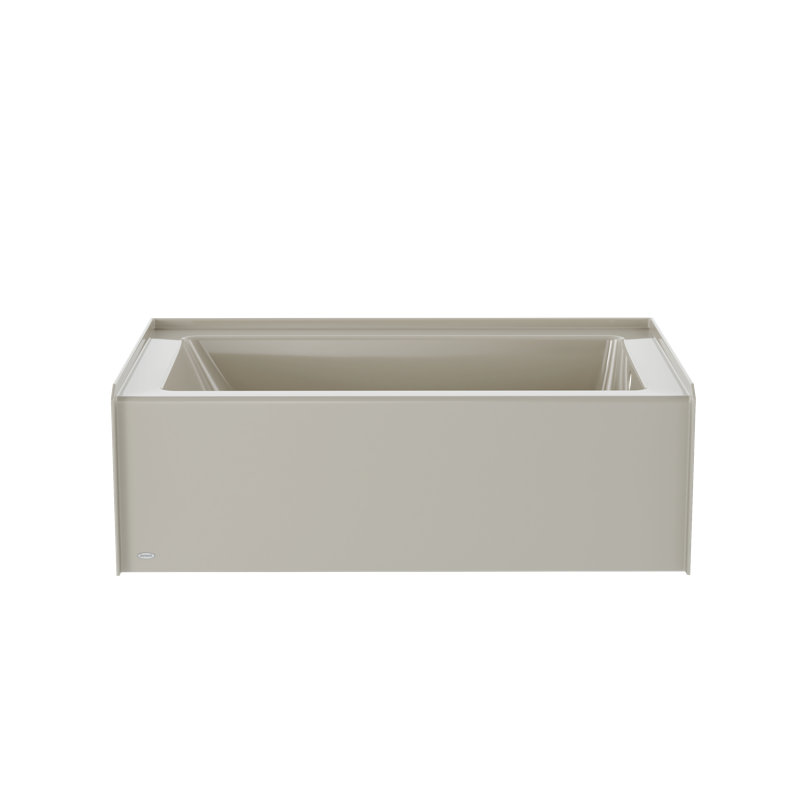 SIGNATURE® Rectangle Flat Front 6036 Skirted Soaking, Oyster, Right