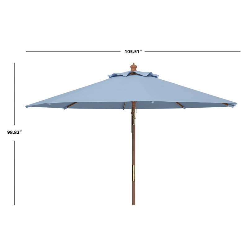 Parasol de marché 9 pi Aldan, Bleu pastel