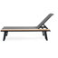 Chaise longue en aluminium légère pour l'extérieur avec entretien - table d'appoint, siège réglable, matériau en filet, structure à éclats profonds de 77 pouces, réglable