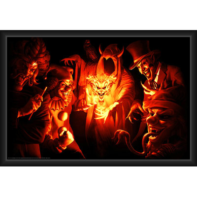 BUY ART FOR LESS Officially Licensed Insane Clown Posse - Joker Gathering - Framed Art Poster - 24 x 36 Inch - Sturdy Engineered Wood Frame with Plexi Glass - Ready to Hang