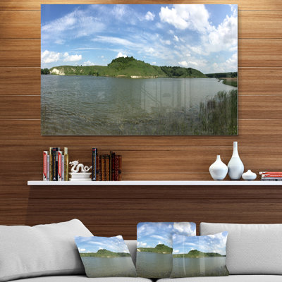 Paysage de lac Wide Lake Trees - photographie sans cadre sur métal