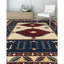 Pakistan Wool Oriental Area Rug in Ivory/Navy/Brown