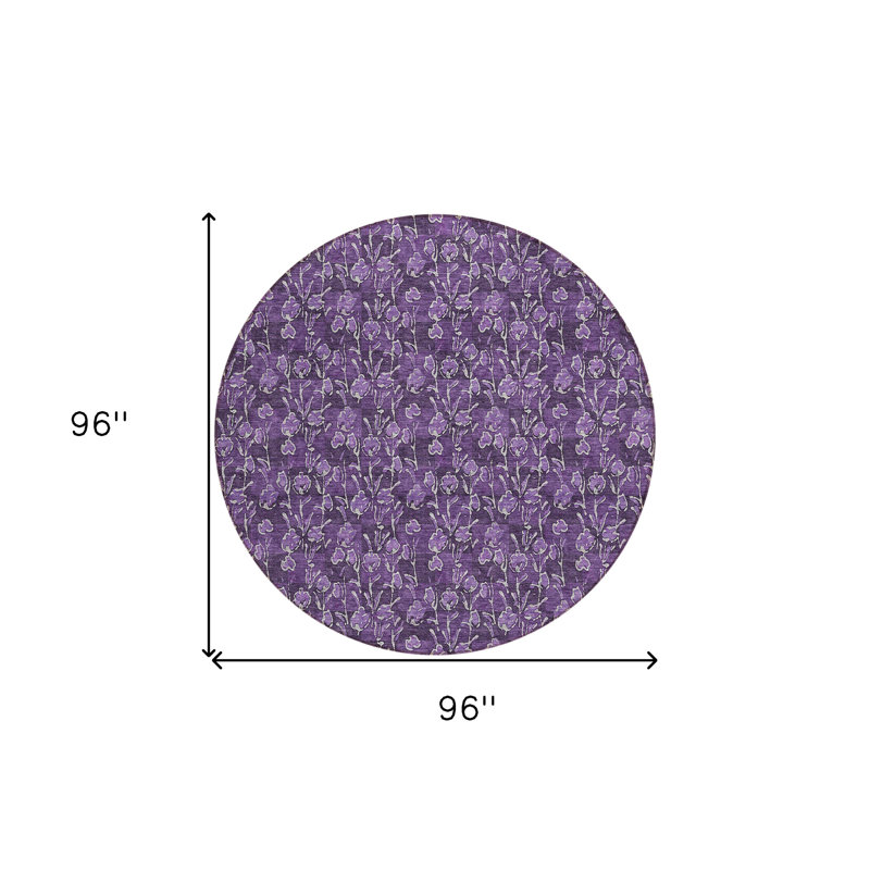 Tapis ivoire rond 8 po