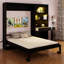 Lit escamotable Murphy avec armoire arquée, cadre de lit mural pliable à DEL avec tiroir-1473665031