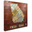 « georgia map », impression sur toile tendue-16420163