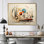 «Mid Century Red Car Geometrics - Car Vintage», art mural