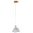 1-Copper round dimmable clear glass pendant light