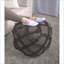 Pouf, laine fabriquée à la main Coton intérieur noyer brun 16 x 16 x 16 po | Laine | Coton