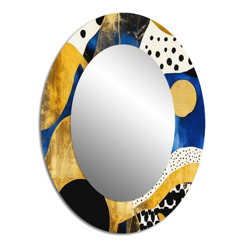 Maelynn - Miroir abstrait en métal, 40 po x 30 po