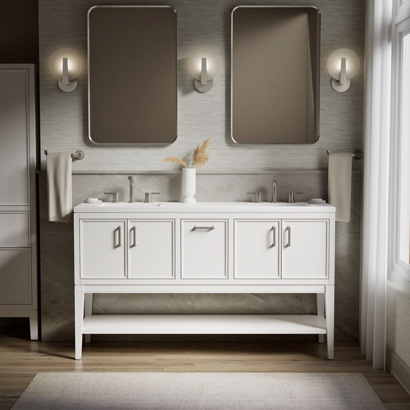 Winnow 60-In Bathroom Vanity Set, White