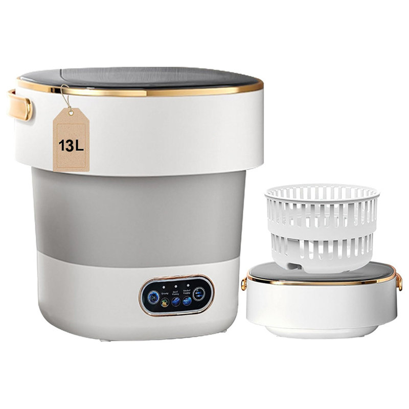Mini machine à laver pliable portative 13L avec fonction d'essorage, idéale pour les petits espaces
