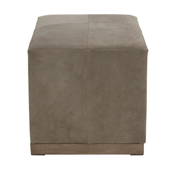 Square Leather Ottoman