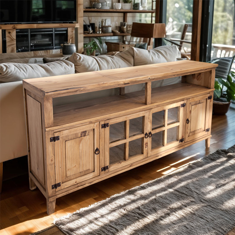Meuble télé Medio Hacienda, Naturel, H 35 po x L 72 po x l 17 po