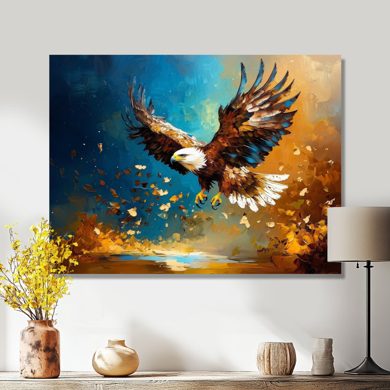 «Soaring Eagle Freedom I», reproduction d'art murale, 30" H x 40" W, Toile tendue, Ne s’applique pas