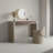 47.24"Minimalist Sintered Stone Tabletop Solid Wood Dressing Table