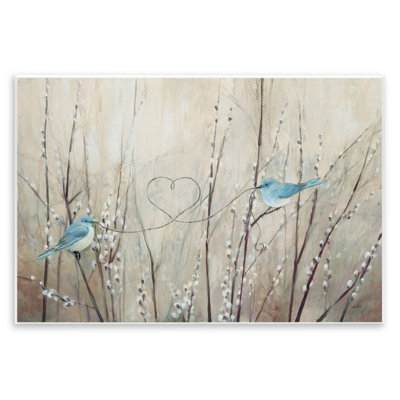 Conception d'art sur toile Stupell Industries Love Birds Heart par Julia Purinton