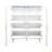 High Gloss Finish Accent Cabinet With Wave Pattern Design, Four Doors And Adjustable Shelves-1522346256