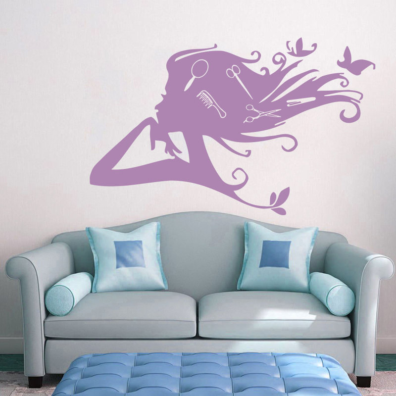 Décalcomanie murale salon, Lilas