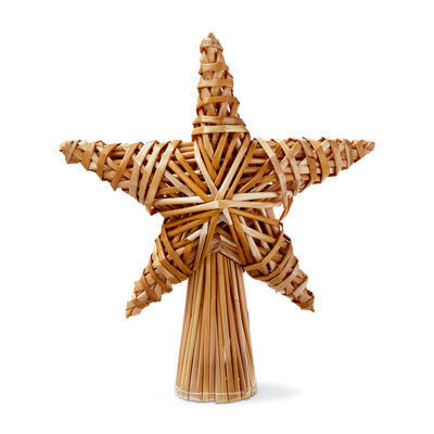 Straw Star Tree Topper Beige Everyday
