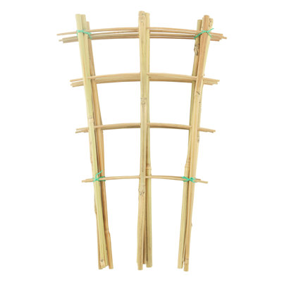 10 Pack 16" Bamboo Trellis For Climbing Plants-natural Garden Ladder Fan -shaped Plants Support Trellis For Potted Plant Decor In Door