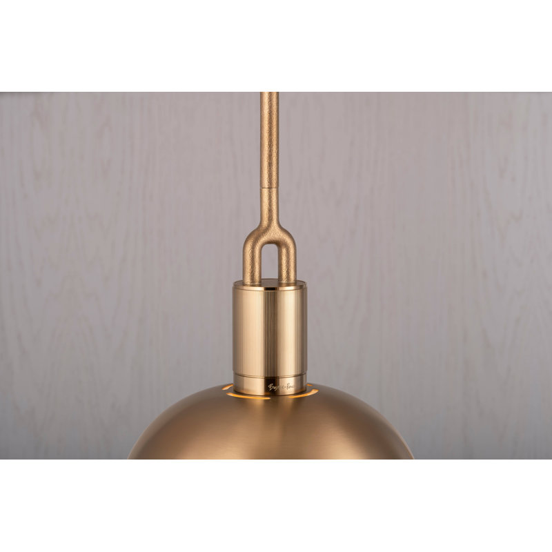1 - Light Pendant, Opal/Brass