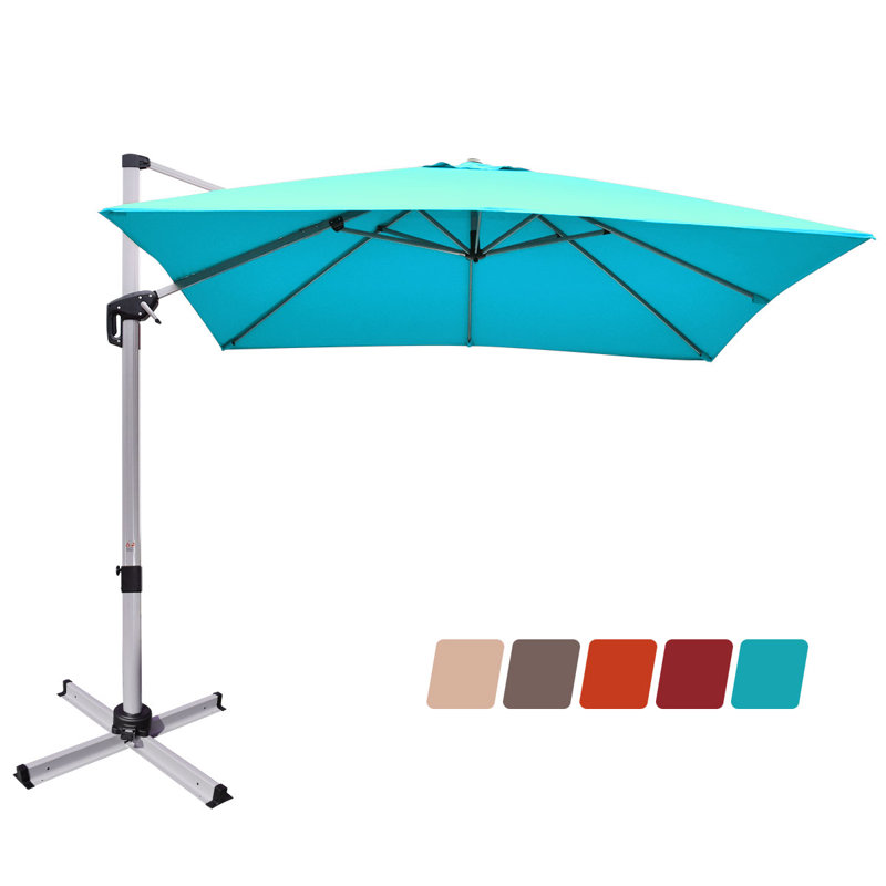 Parasol carré en porte-à-faux 10 pi Callaway, Bleu clair