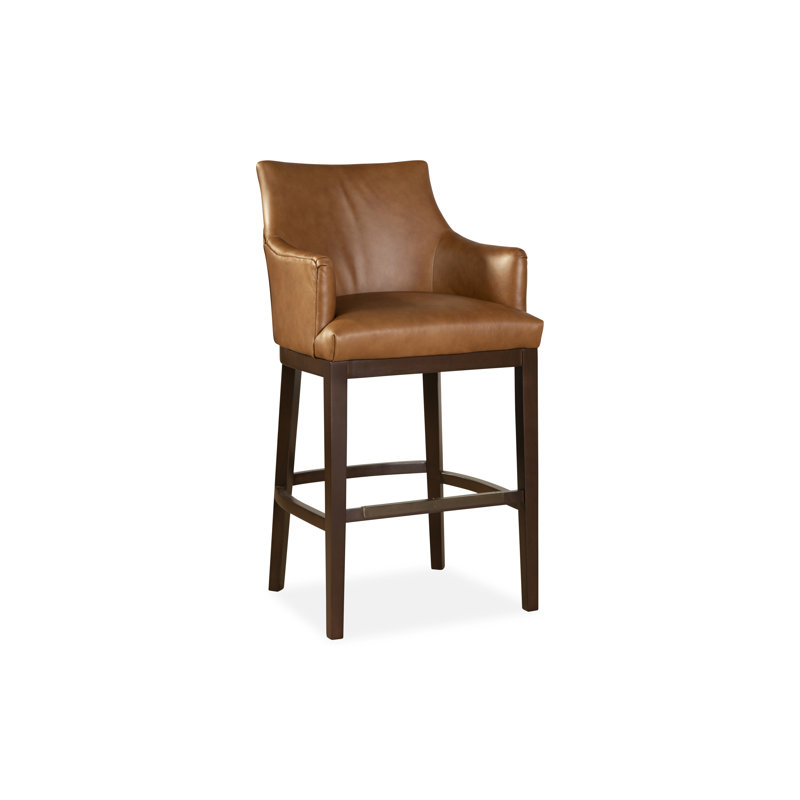 Upholstered Stool with Solid Wood Frame, Bray