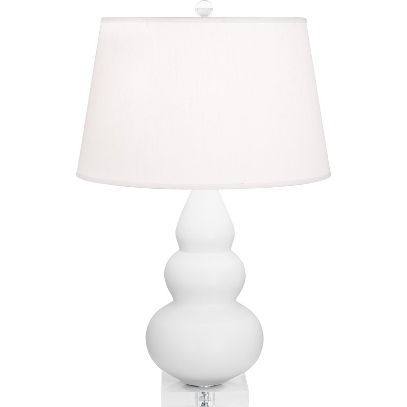 Small Triple Gourd Table Lamp, Matte Daisy