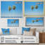 Sea Breeze Blue Plam Tree I sur toile-2128035498-2128035499