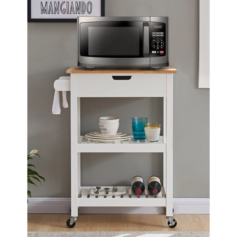 Chariot de cuisine 25,6 po, Blanc
