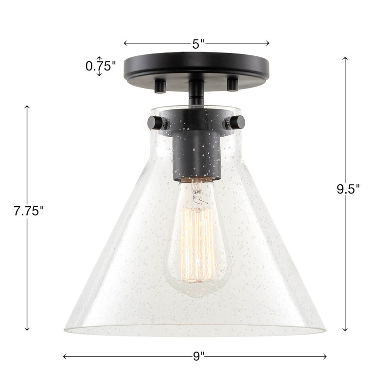 Glass Semi Flush Mount