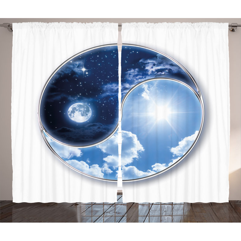 Abbie-Jo Semi Sheer Curtain Pair, 54" W x 108" L