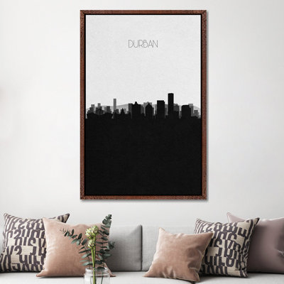 Durban, South Africa City Skyline by Ayse Deniz Akerman - Print on Canvas