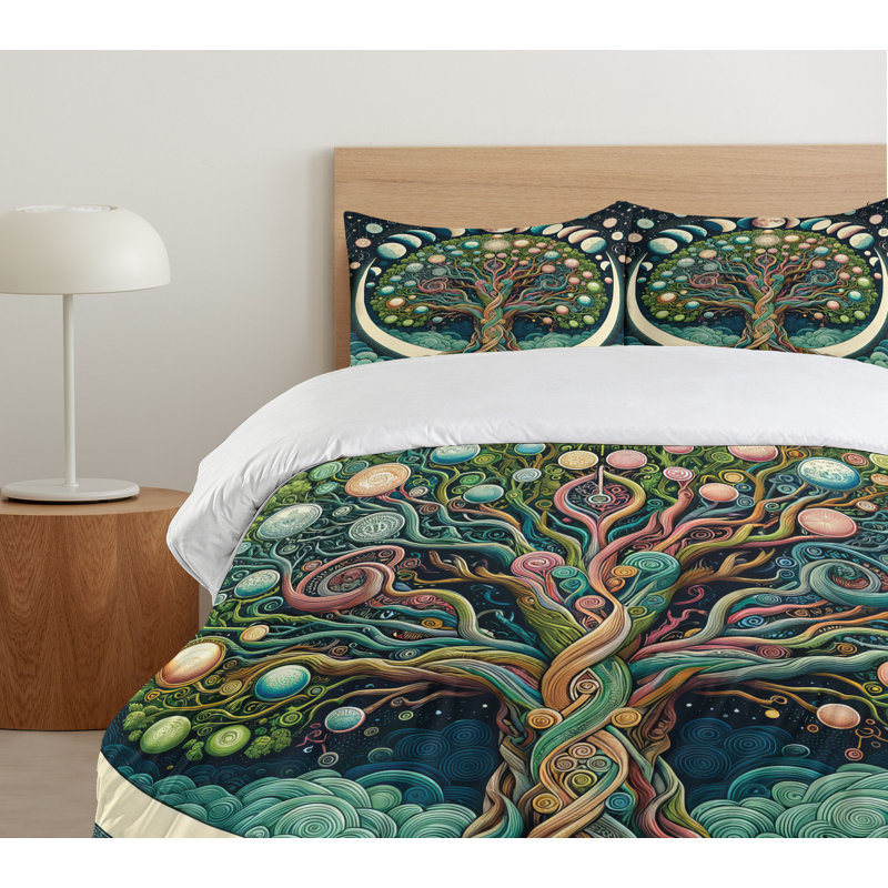 Green Duvet Cover, Queen Duvet Cover + 2 Standard Shams