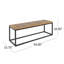 Banc industriel en bois et métal-425567007