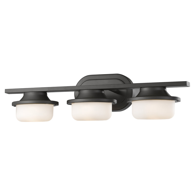 Éclairage pour salle de bain 3 lumières DEL Hymel, Bronze