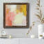 Toile encadrée jaune et rosé I-Premium - prête à être accrochée-443814524-443814525