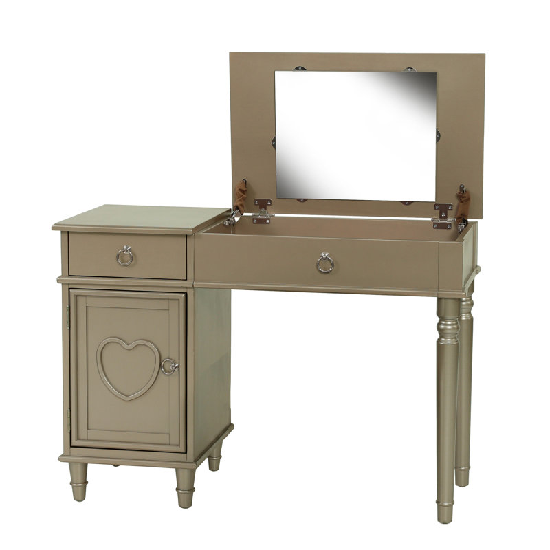 Ensemble coiffeuse et miroir, Argent