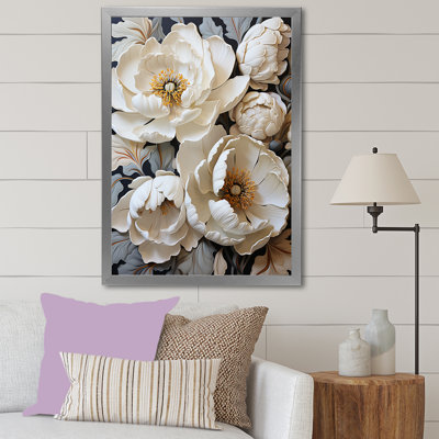 Minimalisme, tulipes blanches symphonie I sur toile