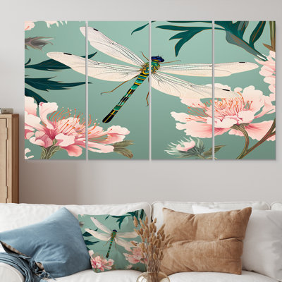 Oconee - Dragonfly Animal Wall Art Decor 4 Piece