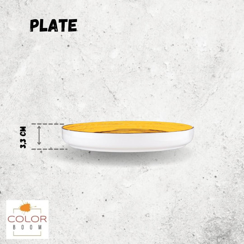 Wilmax Colourboom 23cm Round Plate 23cm, Yellow