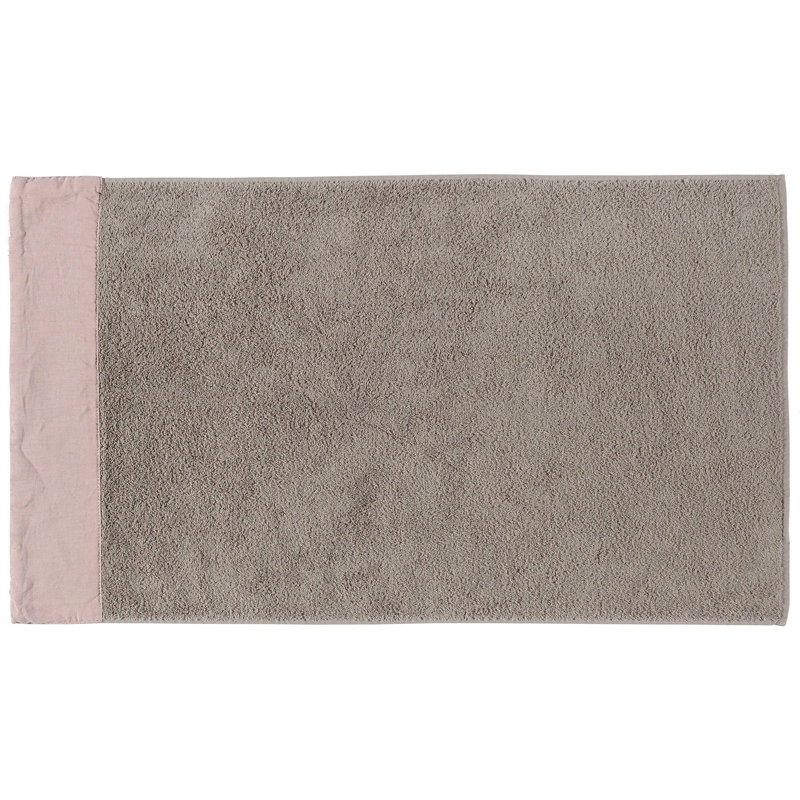 Serviette de bain 100% coton Dacus, Gris / rose