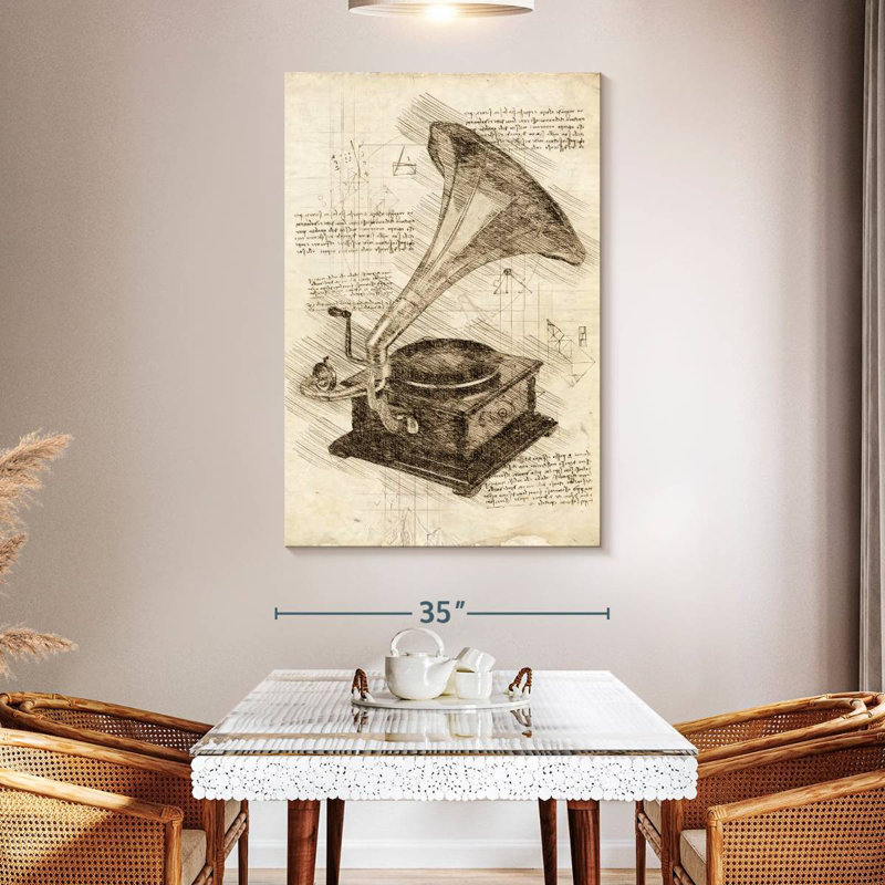 Abarca Old Gramophone, 51" H x 34" W