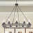 Ivybridge 12 - Light Steel Dimmable Wagon Wheel Chandelier