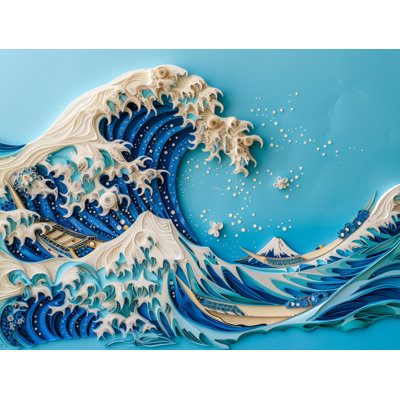 Japanese Art Warm Room Darkening Curtain Pair