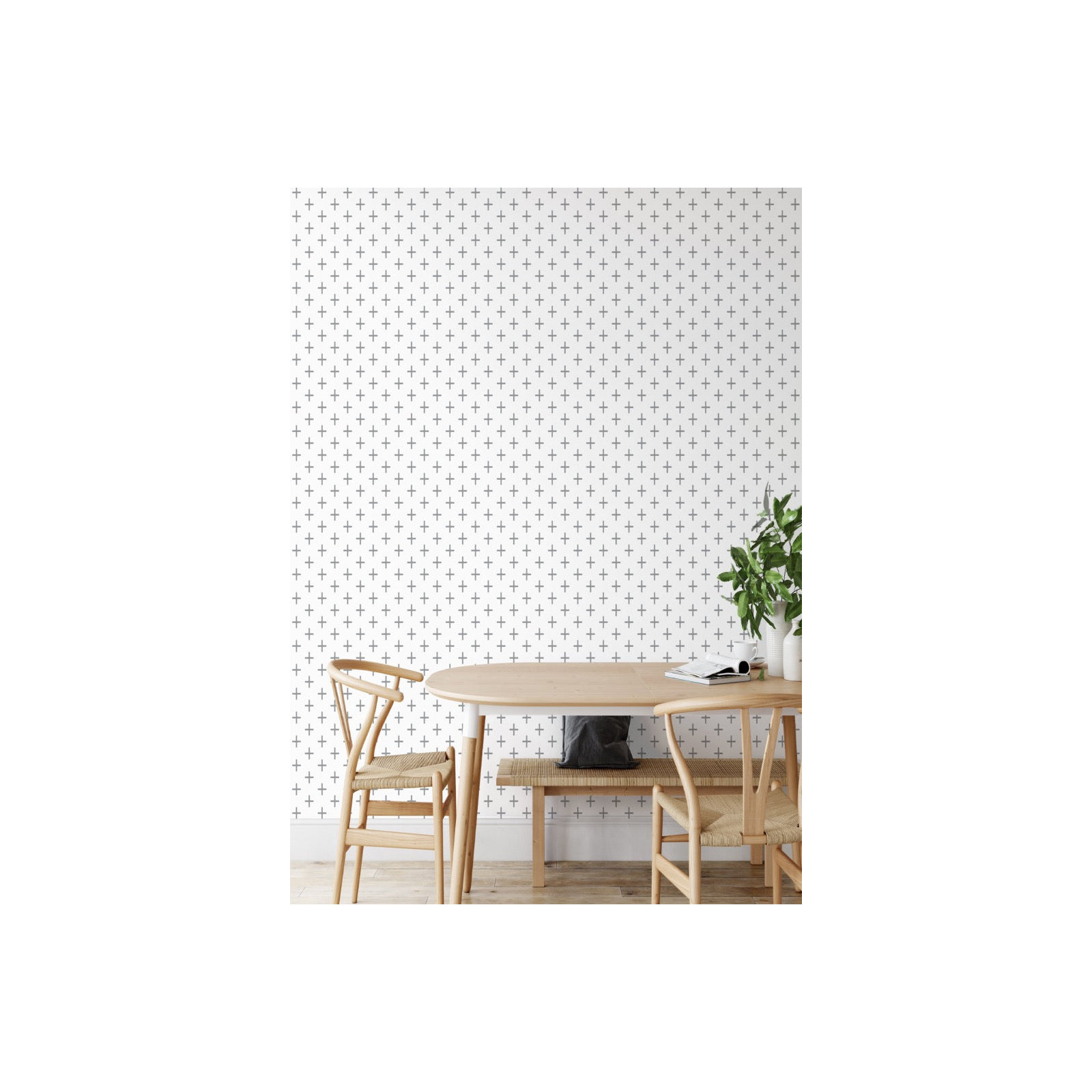 Addition Peel & Stick Wallpaper Roll, Graphite, Non-pasted